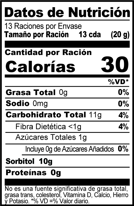 Preserva de Frutas Mixtas sin Azúcar Añadida