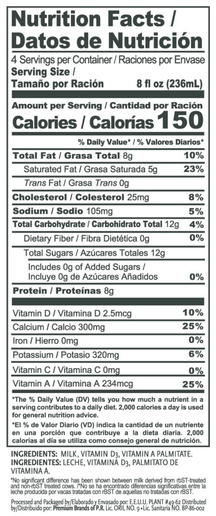 Leche Entera 32oz