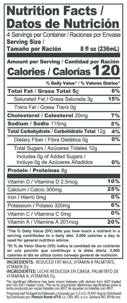 Leche Reducida en Grasa 2% 32oz