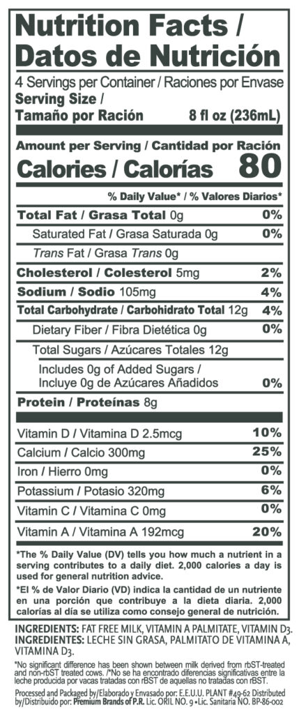 Leche sin Grasa 32oz